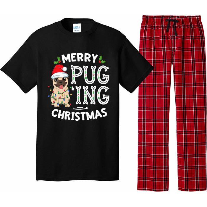 Merry Pugging Christmas Dog Santa Pug Xmas Pugmas Pajama Set