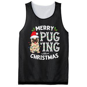 Merry Pugging Christmas Dog Santa Pug Xmas Pugmas Mesh Reversible Basketball Jersey Tank