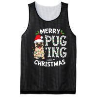 Merry Pugging Christmas Dog Santa Pug Xmas Pugmas Mesh Reversible Basketball Jersey Tank