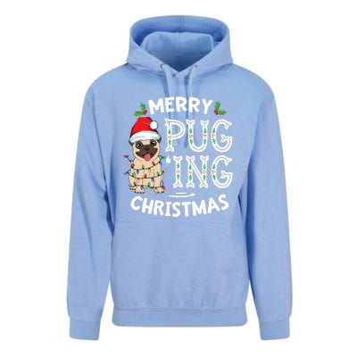 Merry Pugging Christmas Dog Santa Pug Xmas Pugmas Unisex Surf Hoodie