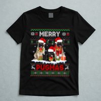 Merry Pugmas Christmas Ugly Sweater Pug Lover Family Pajama T-Shirt