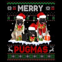 Merry Pugmas Christmas Ugly Sweater Pug Lover Family Pajama 16 in Basic Backpack