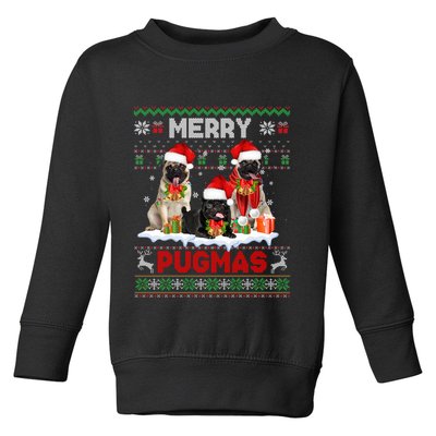 Merry Pugmas Christmas Ugly Sweater Pug Lover Family Pajama Toddler Sweatshirt