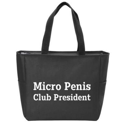Micro Penis Club President Joke Zip Tote Bag