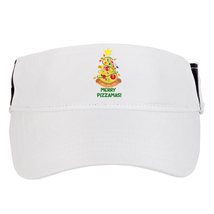 Merry Pizzamas Christmas Pizza Lover Gift Adult Drive Performance Visor