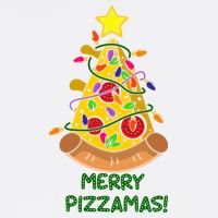 Merry Pizzamas Christmas Pizza Lover Gift Adult Drive Performance Visor
