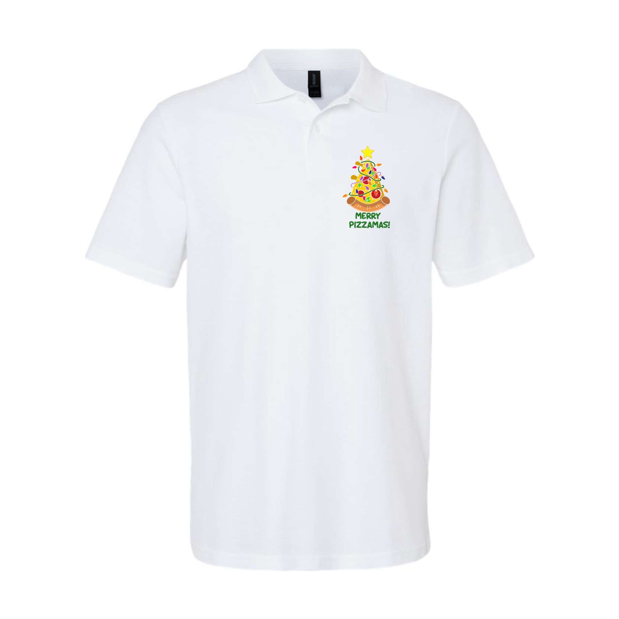 Merry Pizzamas Christmas Pizza Lover Gift Polo