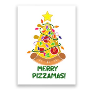 Merry Pizzamas Christmas Pizza Lover Gift Poster