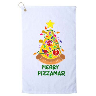 Merry Pizzamas Christmas Pizza Lover Gift Golf Towel