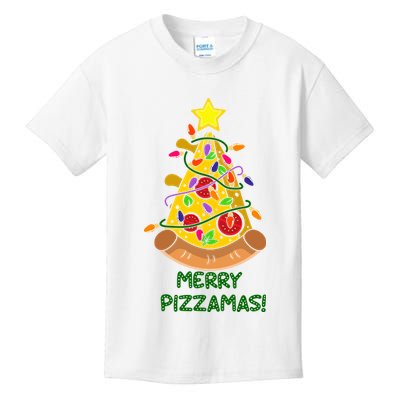 Merry Pizzamas Christmas Pizza Lover Gift Kids T-Shirt