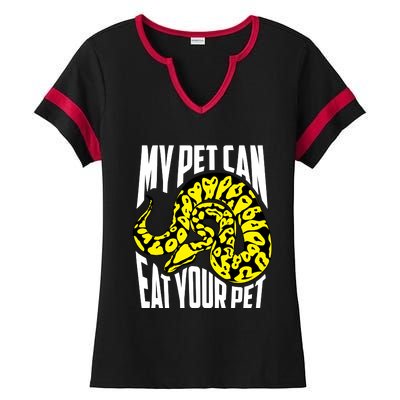 My Pet Can Eat Your Pet Gift Cute Reptile Lover Gift Ladies Halftime Notch Neck Tee