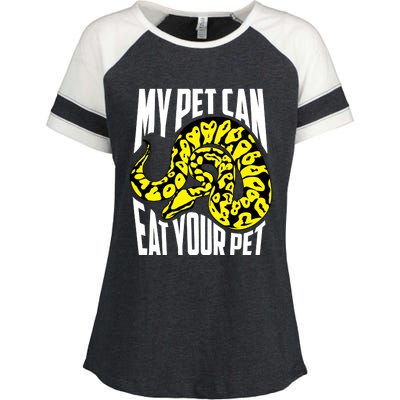 My Pet Can Eat Your Pet Gift Cute Reptile Lover Gift Enza Ladies Jersey Colorblock Tee