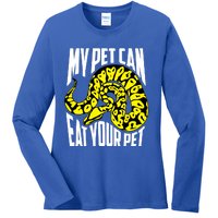 My Pet Can Eat Your Pet Gift Cute Reptile Lover Gift Ladies Long Sleeve Shirt