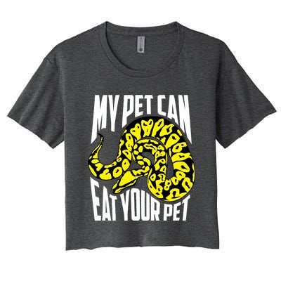 My Pet Can Eat Your Pet Gift Cute Reptile Lover Gift Women's Crop Top Tee