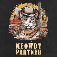 Meowdy Partner Cat Funny Howdy Meme Wild West Cowboy Hat Adult Drive Performance Visor