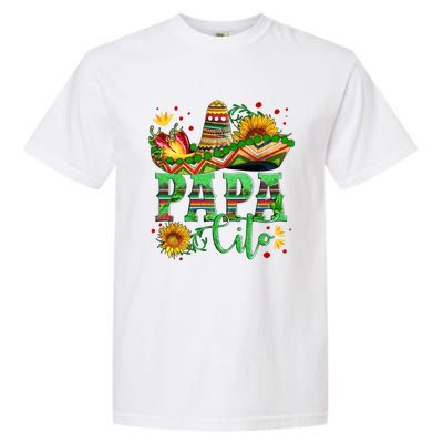 Mexican Papa Cito Flower Sunhat Cute Gift Garment-Dyed Heavyweight T-Shirt