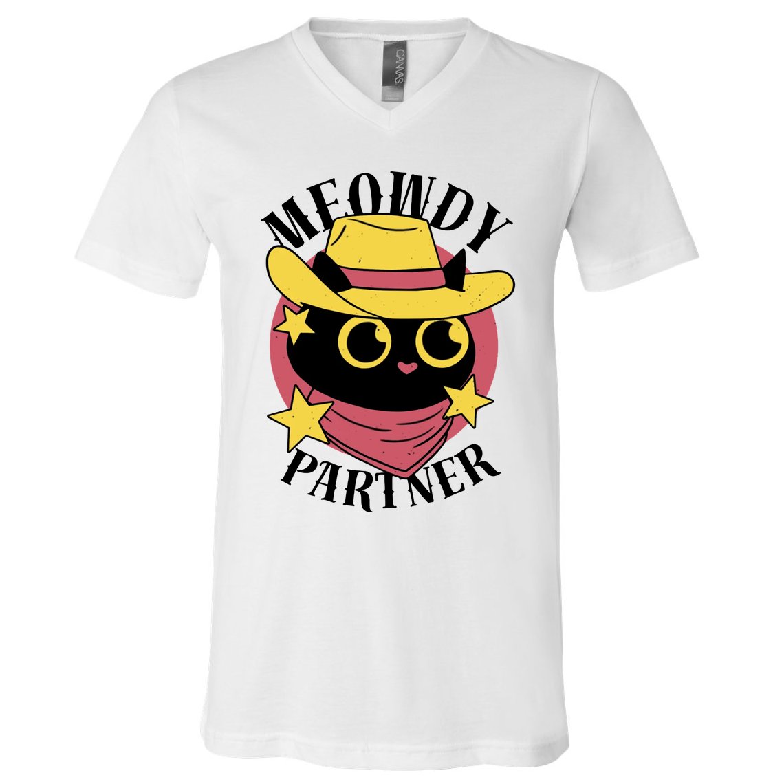 Meowdy Partner Country Cat V-Neck T-Shirt