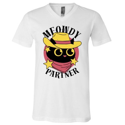 Meowdy Partner Country Cat V-Neck T-Shirt