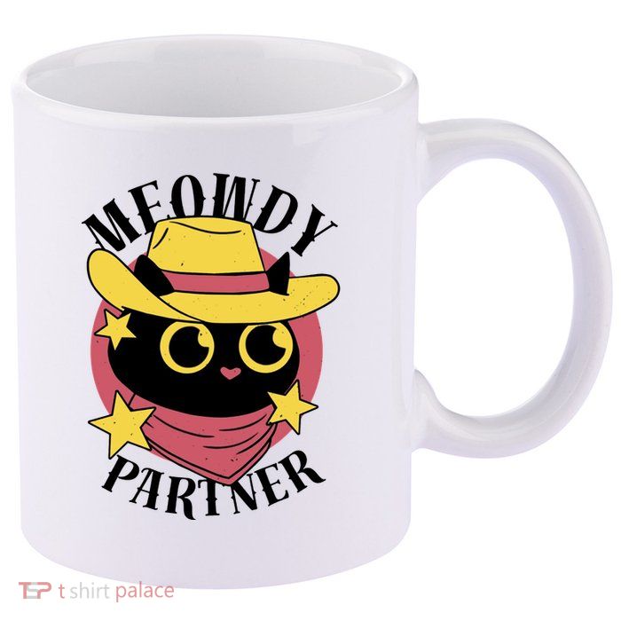 Meowdy Partner Country Cat 11oz C Handle Ceramic Mug