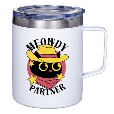 Meowdy Partner Country Cat 12oz Stainless Steel Coffee Mug