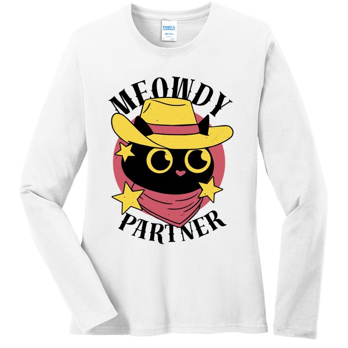 Meowdy Partner Country Cat Ladies Long Sleeve Shirt