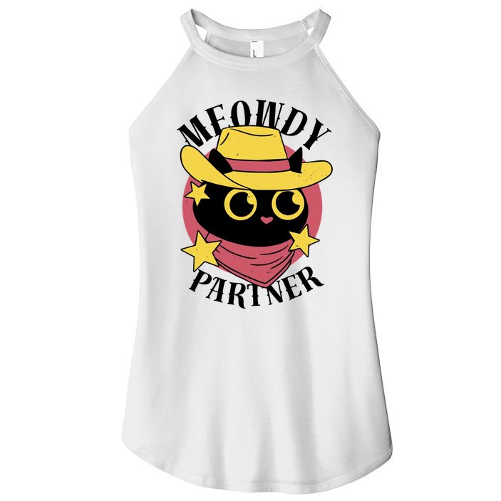 Meowdy Partner Country Cat Women's Perfect Tri Rocker Tank