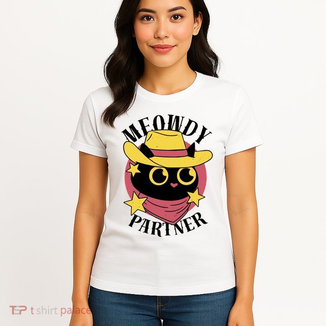 Meowdy Partner Country Cat Womens T-Shirt