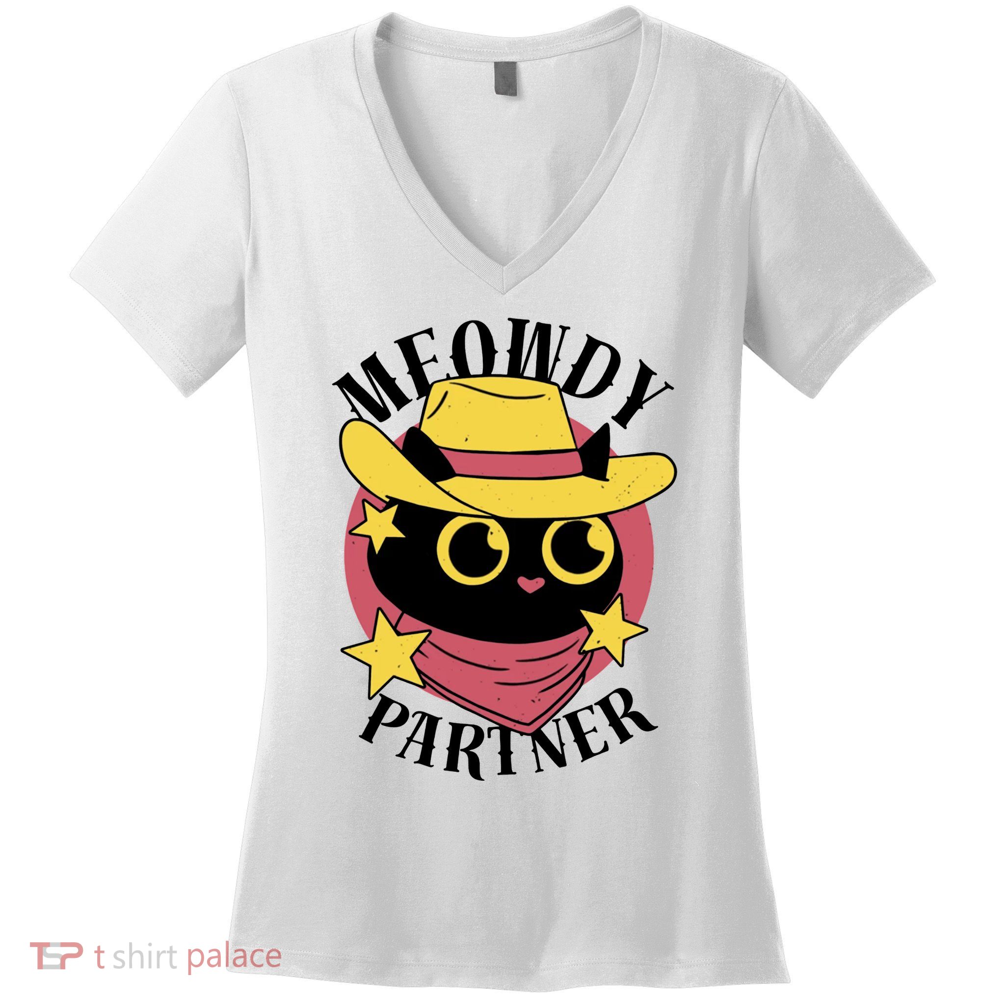 Meowdy Partner Country Cat Women's V-Neck T-Shirt