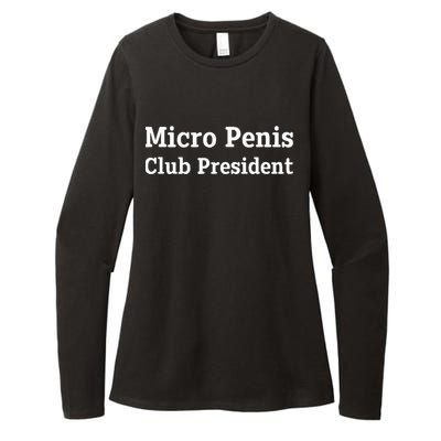 Micro Penis Club President Joke Womens CVC Long Sleeve Shirt