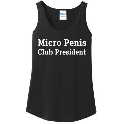 Micro Penis Club President Joke Ladies Essential Tank