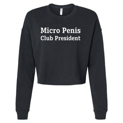 Micro Penis Club President Joke Cropped Pullover Crew