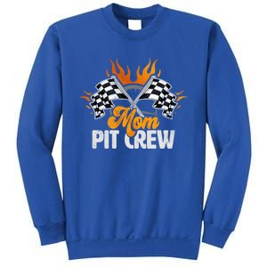 Mom Pit Crew Race Car Birthday Party Racing Family Cool Gift Sweatshirt