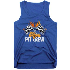 Mom Pit Crew Race Car Birthday Party Racing Family Cool Gift Tank Top