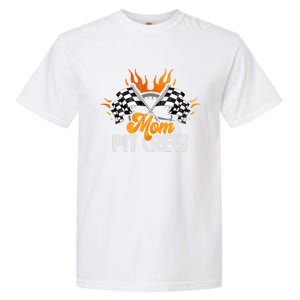 Mom Pit Crew Race Car Birthday Party Racing Family Cool Gift Garment-Dyed Heavyweight T-Shirt