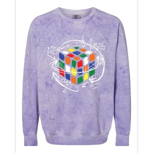 Math Puzzle Cube Cute Gift Colorblast Crewneck Sweatshirt