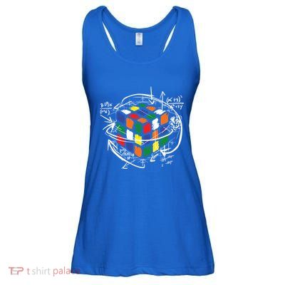 Math Puzzle Cube Cute Gift Ladies Essential Flowy Tank