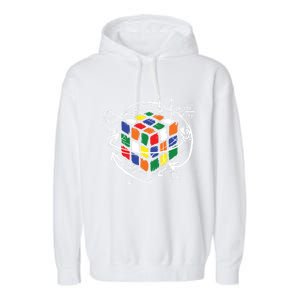 Math Puzzle Cube Cute Gift Garment-Dyed Fleece Hoodie