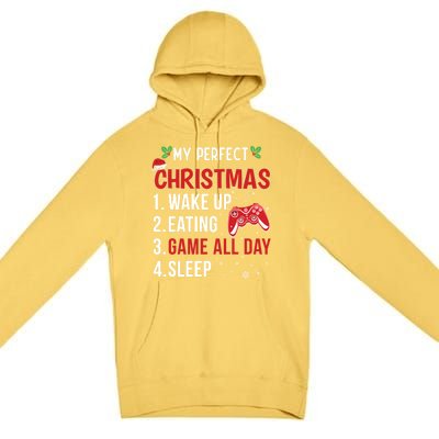 My Perfect Christmas Video Games Gaming Funny Gift Meaningful Gift Premium Pullover Hoodie