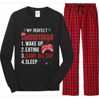 My Perfect Christmas Video Games Gaming Funny Gift Meaningful Gift Long Sleeve Pajama Set