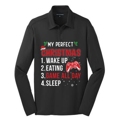 My Perfect Christmas Video Games Gaming Funny Gift Meaningful Gift Silk Touch Performance Long Sleeve Polo