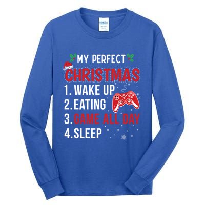 My Perfect Christmas Video Games Gaming Funny Gift Meaningful Gift Tall Long Sleeve T-Shirt