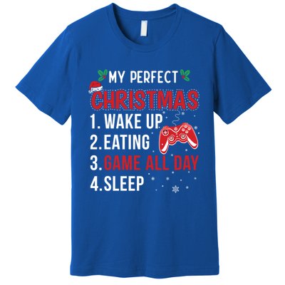 My Perfect Christmas Video Games Gaming Funny Gift Meaningful Gift Premium T-Shirt