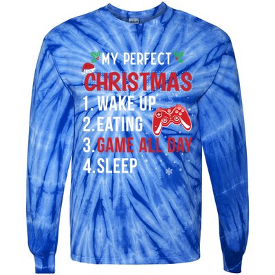 My Perfect Christmas Video Games Gaming Funny Gift Meaningful Gift Tie-Dye Long Sleeve Shirt