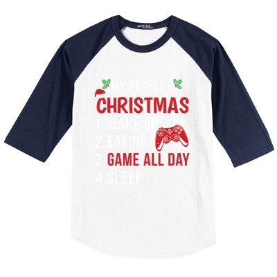 My Perfect Christmas Video Games Gaming Funny Gift Meaningful Gift Baseball Sleeve Shirt