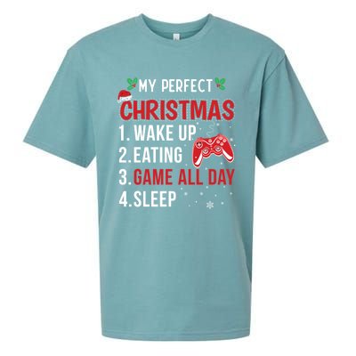 My Perfect Christmas Video Games Gaming Funny Gift Meaningful Gift Sueded Cloud Jersey T-Shirt