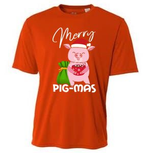 Merry Pigmas Christmas Pig For Swine Lovers Great Gift Cooling Performance Crew T-Shirt