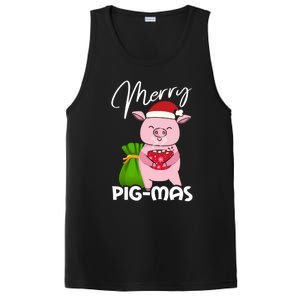 Merry Pigmas Christmas Pig For Swine Lovers Great Gift PosiCharge Competitor Tank