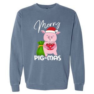 Merry Pigmas Christmas Pig For Swine Lovers Great Gift Garment-Dyed Sweatshirt