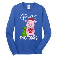 Merry Pigmas Christmas Pig For Swine Lovers Great Gift Tall Long Sleeve T-Shirt