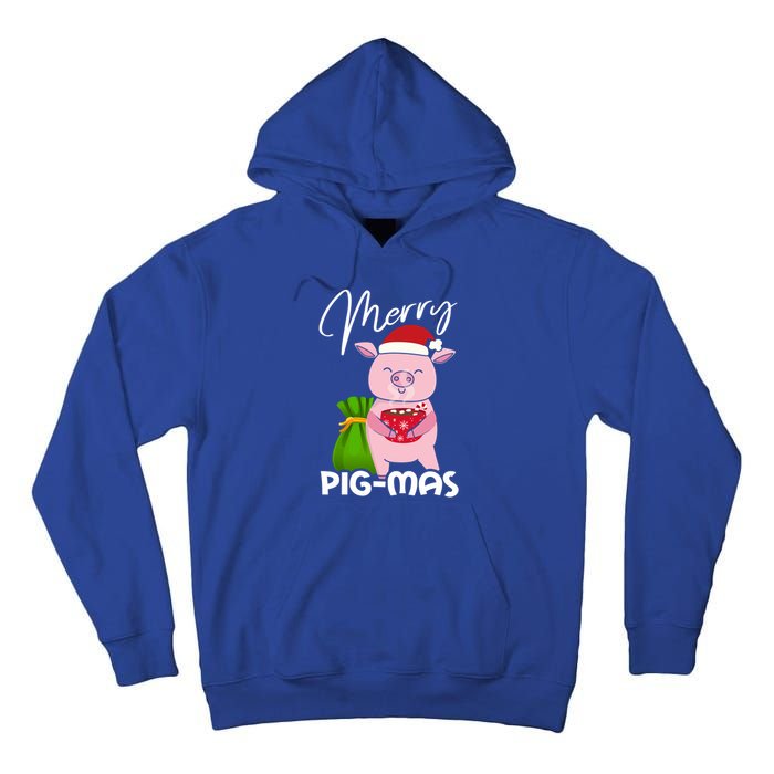 Merry Pigmas Christmas Pig For Swine Lovers Great Gift Tall Hoodie